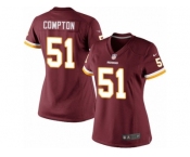 Women's Nike Washington Redskins #51 Will Compton Limited Burgundy Red Team Color NFL Jersey