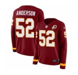 Women's Nike Washington Redskins #52 Ryan Anderson Limited Burgundy Therma Long Sleeve NFL Jersey
