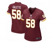 Women's Nike Washington Redskins #58 Junior Galette Game Burgundy Red Team Color NFL Jersey