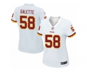 Women's Nike Washington Redskins #58 Junior Galette Game White NFL Jersey