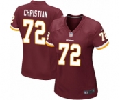 Women's Nike Washington Redskins #72 Geron Christian Game Burgundy Red Team Color NFL Jersey