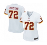 Women's Nike Washington Redskins #72 Geron Christian Game White NFL Jersey