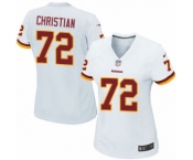 Women's Nike Washington Redskins #72 Geron Christian Game White NFL Jersey