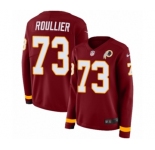 Women's Nike Washington Redskins #73 Chase Roullier Limited Burgundy Therma Long Sleeve NFL Jersey