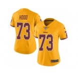 Women's Nike Washington Redskins #73 Ziggy Hood Limited Gold Rush NFL Jersey