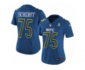 Women's Nike Washington Redskins #75 Brandon Scherff Limited Blue 2017 Pro Bowl NFL Jersey