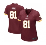 Women's Nike Washington Redskins #81 Art Monk Game Burgundy Red Team Color NFL Jersey