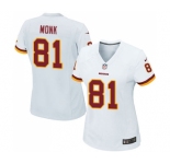 Women's Nike Washington Redskins #81 Art Monk Game White NFL Jersey