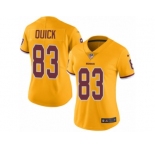 Women's Nike Washington Redskins #83 Brian Quick Limited Gold Rush NFL Jersey