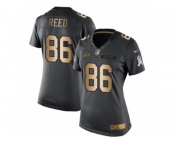 Women's Nike Washington Redskins #86 Jordan Reed Limited Black Gold Salute to Service NFL Jersey