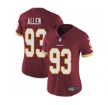 Women's Nike Washington Redskins #93 Jonathan Allen Burgundy Red Team Color Vapor Untouchable Limited Player NFL Jersey