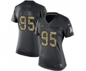 Women's Nike Washington Redskins #95 Da'Ron Payne Limited Black 2016 Salute to Service NFL Jersey