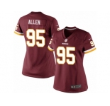 Women's Nike Washington Redskins #95 Jonathan Allen Limited Burgundy Red Team Color NFL Jersey