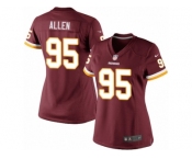 Women's Nike Washington Redskins #95 Jonathan Allen Limited Burgundy Red Team Color NFL Jersey