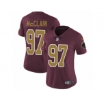 Women's Nike Washington Redskins #97 Terrell McClain Vapor Untouchable Limited Burgundy Red Gold Number Alternate 80TH Anniversary NFL Jersey