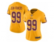 Women's Nike Washington Redskins #99 Ricky Jean-Francois Limited Gold Rush NFL Jersey