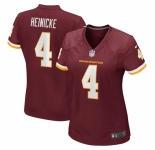 Women's Washington Football Team #4 Taylor Heinicke Nike Burgundy Game Jersey