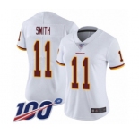 Women's Washington Redskins #11 Alex Smith White Vapor Untouchable Limited Player 100th Season Football Jersey