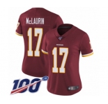 Women's Washington Redskins #17 Terry McLaurin Burgundy Red Team Color Vapor Untouchable Limited Player 100th Season Football Jersey