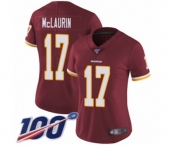 Women's Washington Redskins #17 Terry McLaurin Burgundy Red Team Color Vapor Untouchable Limited Player 100th Season Football Jersey