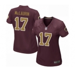 Women's Washington Redskins #17 Terry McLaurin Game Burgundy Red Gold Number Alternate 80TH Anniversary Football Jersey