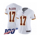 Women's Washington Redskins #17 Terry McLaurin White Vapor Untouchable Limited Player 100th Season Football Jersey