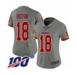 Women's Washington Redskins #18 Josh Doctson Limited Gray Inverted Legend 100th Season Football Jersey