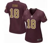 Women's Washington Redskins #18 Trey Quinn Game Burgundy Red Gold Number Alternate 80TH Anniversary Football Jersey