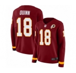 Women's Washington Redskins #18 Trey Quinn Limited Burgundy Therma Long Sleeve Football Jersey