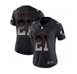 Women's Washington Redskins #21 Sean Taylor Limited Black Smoke Fashion Football Jersey