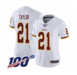 Women's Washington Redskins #21 Sean Taylor White Vapor Untouchable Limited Player 100th Season Football Jersey