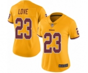 Women's Washington Redskins #23 Bryce Love Limited Gold Rush Vapor Untouchable Football Jersey