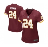 Women's Washington Redskins #24 Josh Norman Burgundy Home Game Jersey