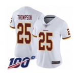 Women's Washington Redskins #25 Chris Thompson White Vapor Untouchable Limited Player 100th Season Football Jersey