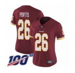 Women's Washington Redskins #26 Clinton Portis Burgundy Red Team Color Vapor Untouchable Limited Player 100th Season Football Jersey
