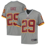 Women's Washington Redskins #29 Derrius Guice Limited Gray Inverted Legend Football Jersey
