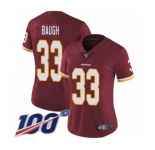 Women's Washington Redskins #33 Sammy Baugh Burgundy Red Team Color Vapor Untouchable Limited Player 100th Season Football Jersey