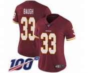 Women's Washington Redskins #33 Sammy Baugh Burgundy Red Team Color Vapor Untouchable Limited Player 100th Season Football Jersey