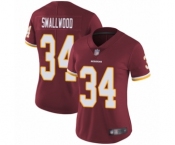 Women's Washington Redskins #34 Wendell Smallwood Burgundy Red Team Color Vapor Untouchable Limited Player Football Jersey