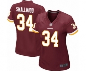 Women's Washington Redskins #34 Wendell Smallwood Game Burgundy Red Team Color Football Jersey