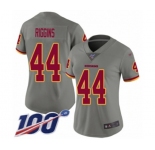 Women's Washington Redskins #44 John Riggins Limited Gray Inverted Legend 100th Season Football Jersey
