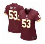 Women's Washington Redskins #53 Jon Bostic Game Burgundy Red Team Color Football Jersey