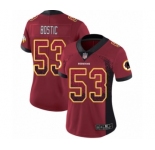Women's Washington Redskins #53 Jon Bostic Limited Red Rush Drift Fashion Football Jersey