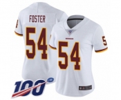 Women's Washington Redskins #54 Mason Foster White Vapor Untouchable Limited Player 100th Season Football Jersey