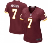 Women's Washington Redskins #7 Dwayne Haskins Game Burgundy Red Team Color Football Jersey
