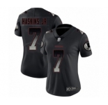 Women's Washington Redskins #7 Dwayne Haskins Limited Black Smoke Fashion Football Jersey