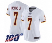 Women's Washington Redskins #7 Dwayne Haskins White Vapor Untouchable Limited Player 100th Season Jersey