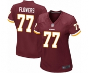 Women's Washington Redskins #77 Ereck Flowers Game Burgundy Red Team Color Football Jersey