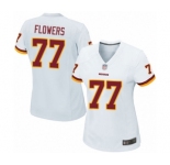 Women's Washington Redskins #77 Ereck Flowers Game White Football Jersey