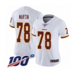 Women's Washington Redskins #78 Wes Martin White Vapor Untouchable Limited Player 100th Season Football Jersey